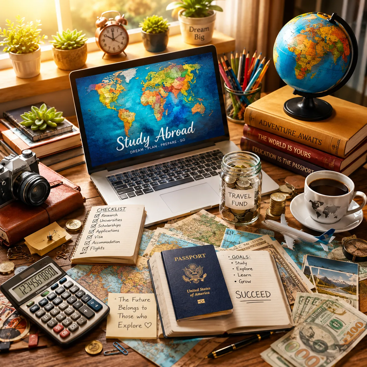 Cost Of International Education: Getting ready for study abroad with all the passport and doing research on the cost of living