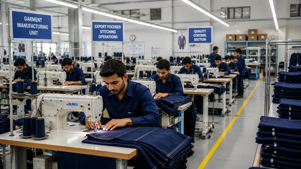 Stitching Tailor Jobs in Russia - workers operating sewing machines in modern garment factory