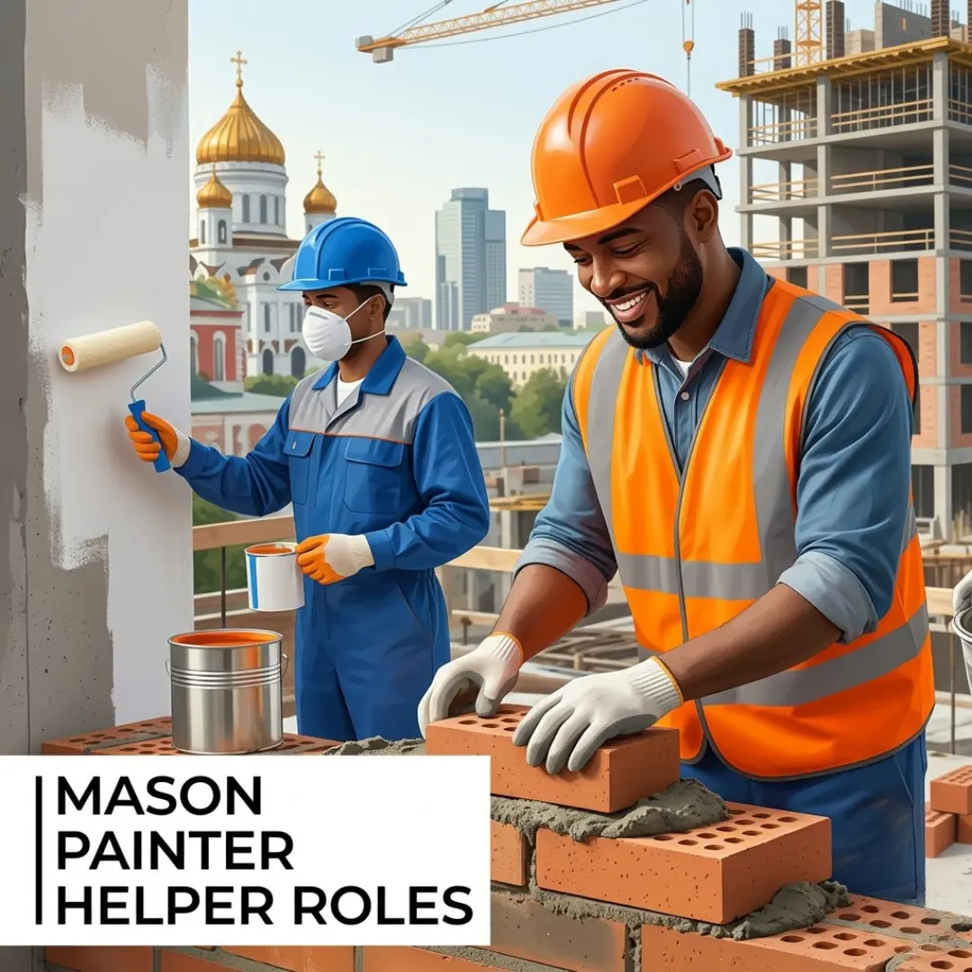 Construction Worker Jobs in Russia – Mason, Painter & Helper Roles